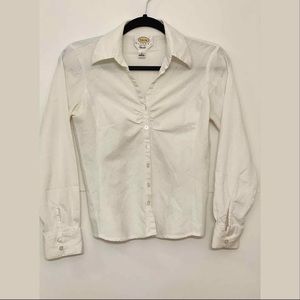 Talbots White Form Fitting Blouse
